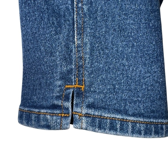 John Baner Women’s Sz 14 Dark Blue Stretch Denim Jeans Tapered Ankle High Rise - Picture 7 of 11